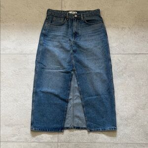 Mango Slit Denim Skirt